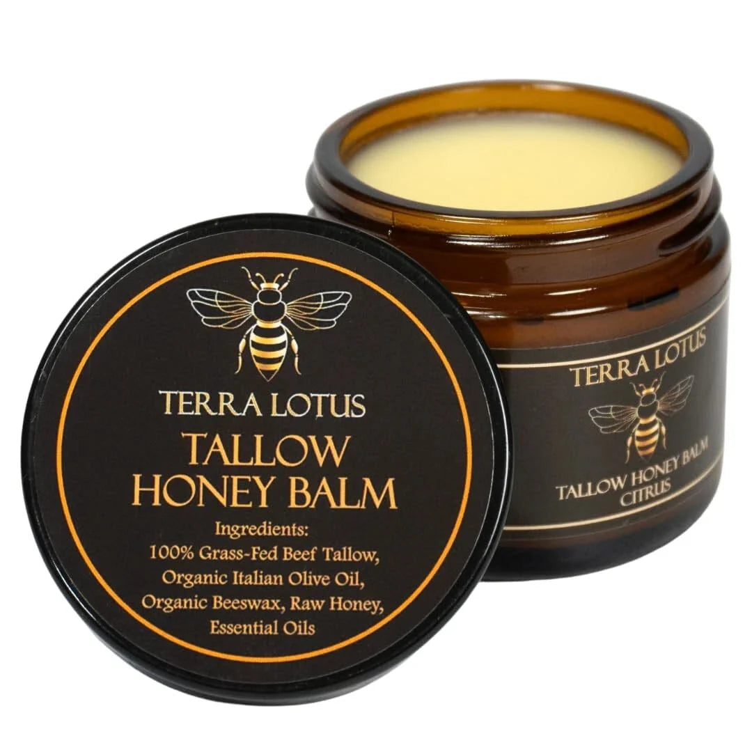 Bálsamo orgánico de sebo de res y miel de Manuka, 113 g, crema facial orgánica, humectante, loción corporal, cuidado de la piel y bálsamo labial.