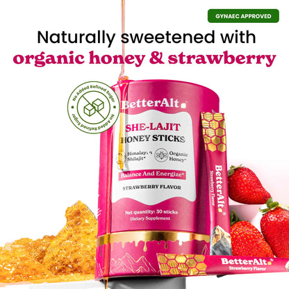 She-Lajit - Himalayan Pure Shilajit Honey Sticks